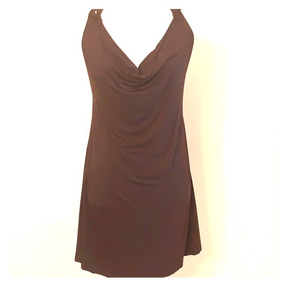 West Kei Cowl Neck Brown Beach Dress